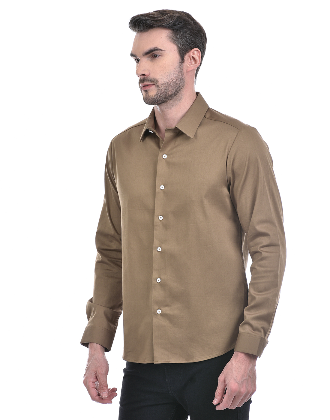 Numero Uno Men Solid Brown Shirt